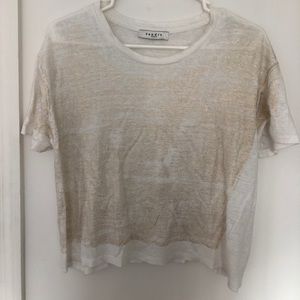 White and gold t-shirt
